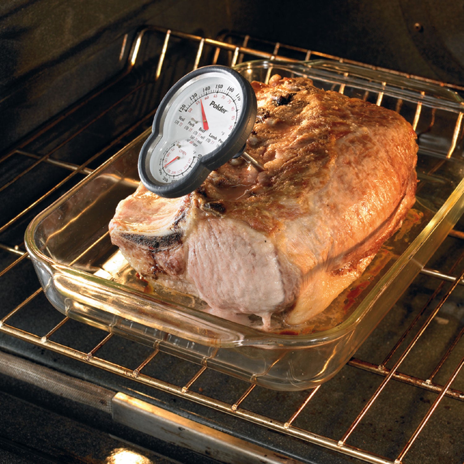 Polder Classic Combination Digital in-Oven Programmable Meat Thermometer  and Timer