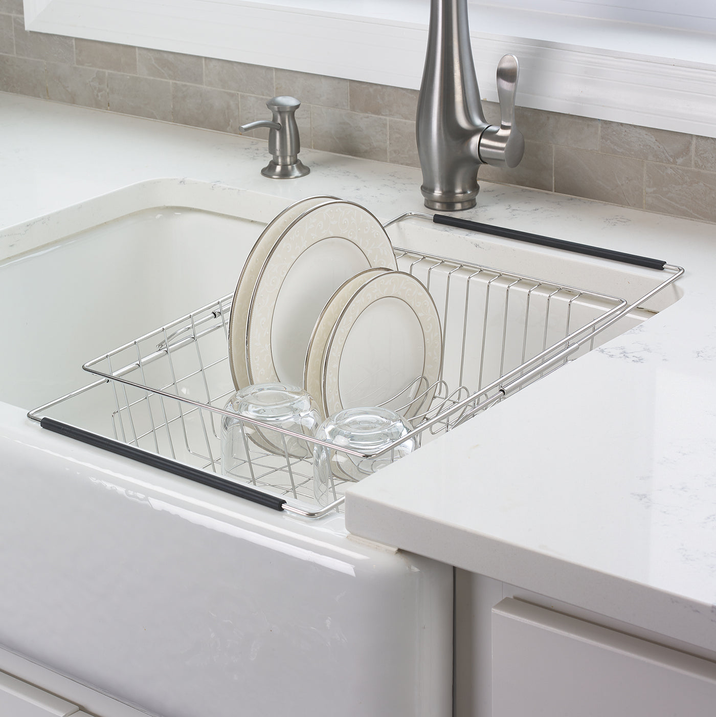 Sink Dish Rack Use Dishwasher As Drying Rack Expandable In-Sink
